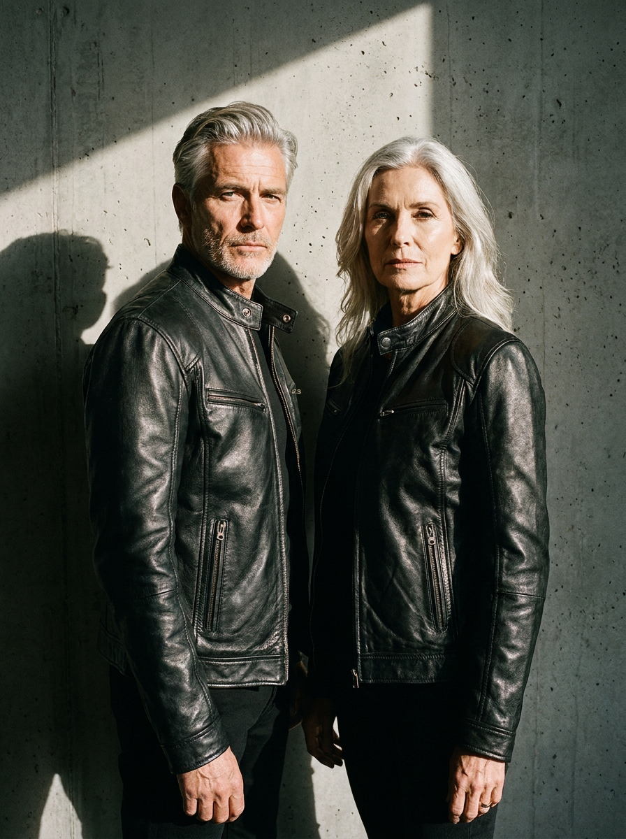 LALUNA | Leather jacket with relaxed fit