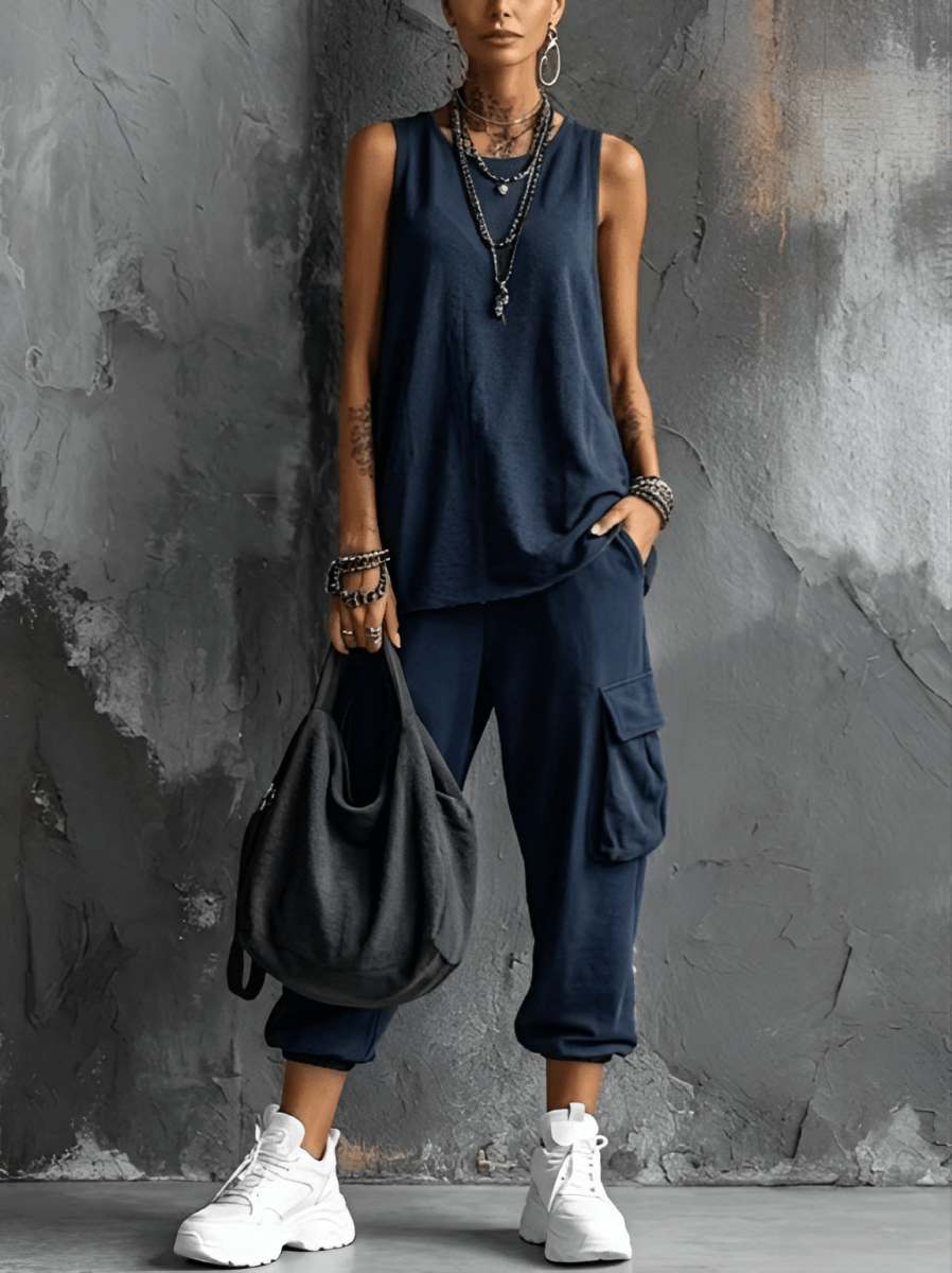 NOEMI | Compleu casual cu pantaloni cu buzunare - Liora București