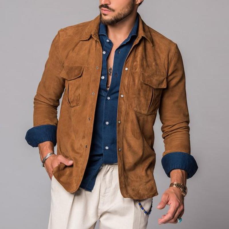 BLAKE | Overshirt with suede finish