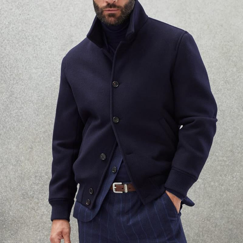 NOLAN | Wool bomber jacket with stand collar