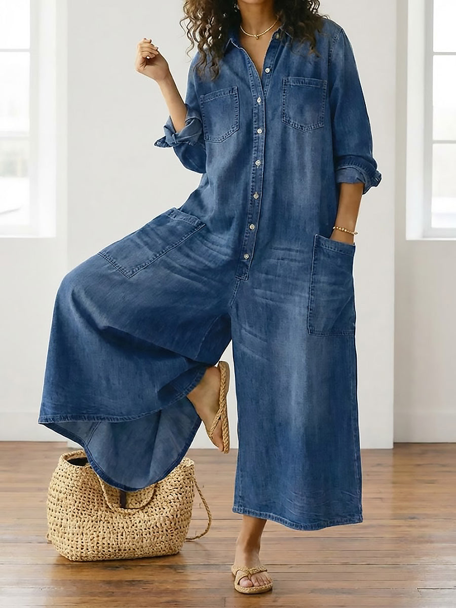 JUNE | Jumpsuit with button closure