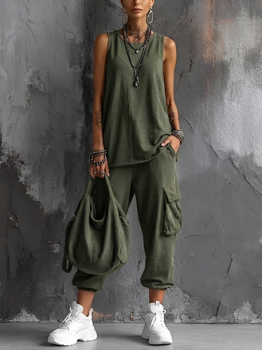 NOEMI | Compleu casual cu pantaloni cu buzunare - Liora București