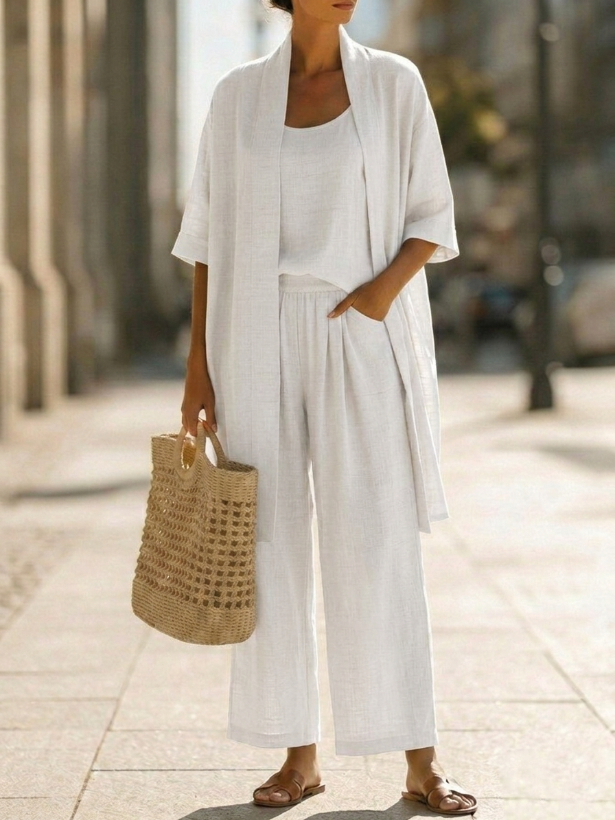ISLA | Set with relaxed wide-leg pants