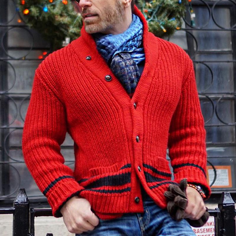 FELIX | Cardigan with colourblock stripes