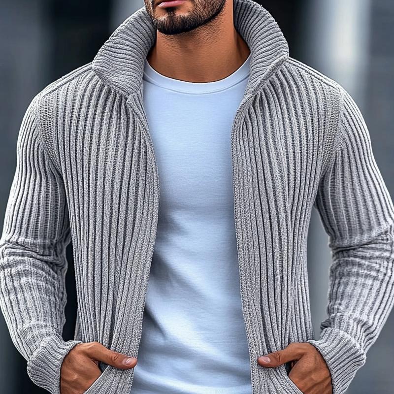 MILO | Knit cardigan with stand collar