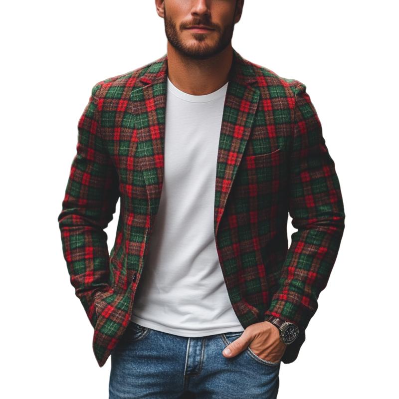 NOEL | Blazer with Christmas plaid