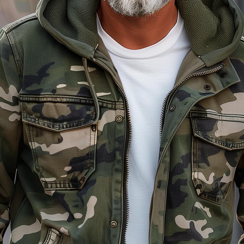 RYDER | Cargo jacket with camouflage print