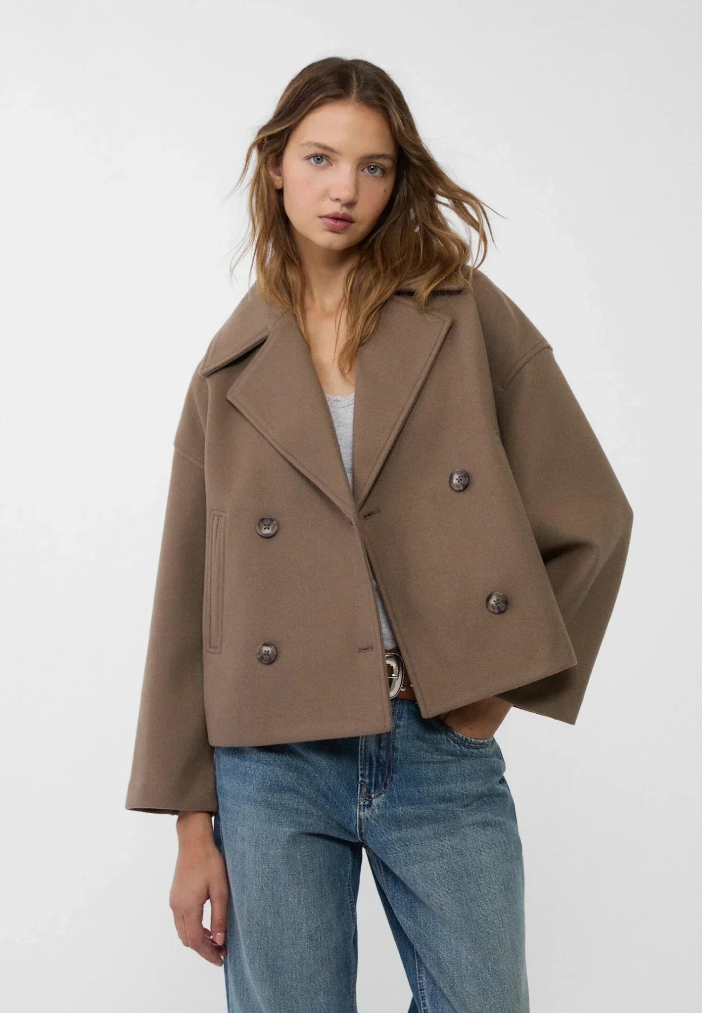 HARPER | Short jacket with double-breasted front