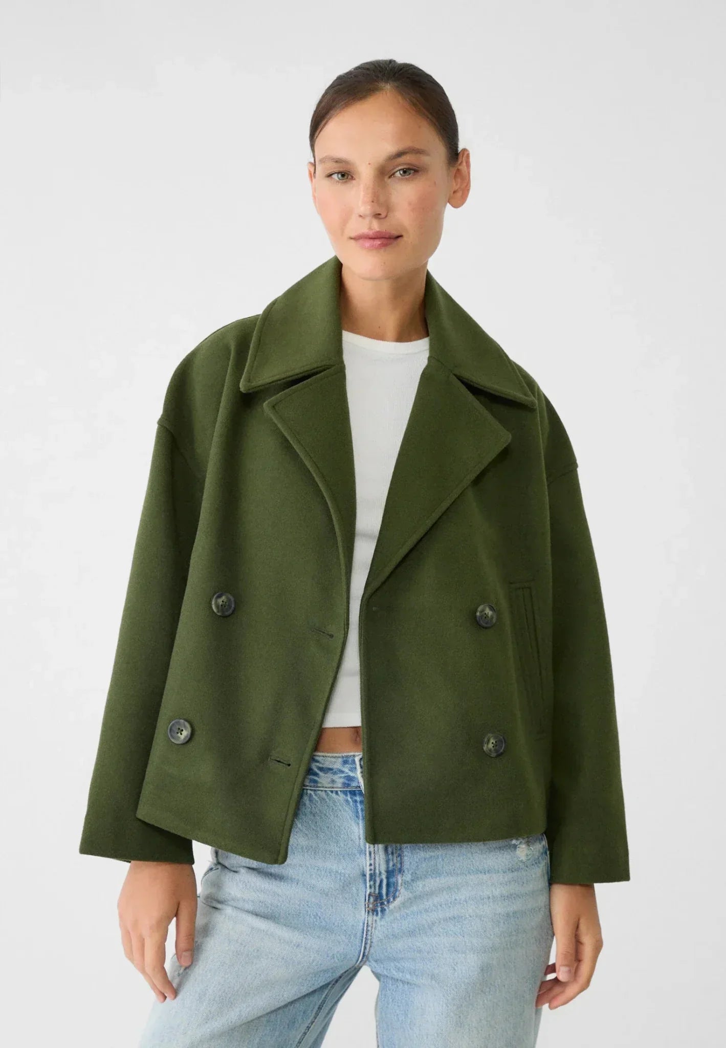 HARPER | Short jacket with double-breasted front