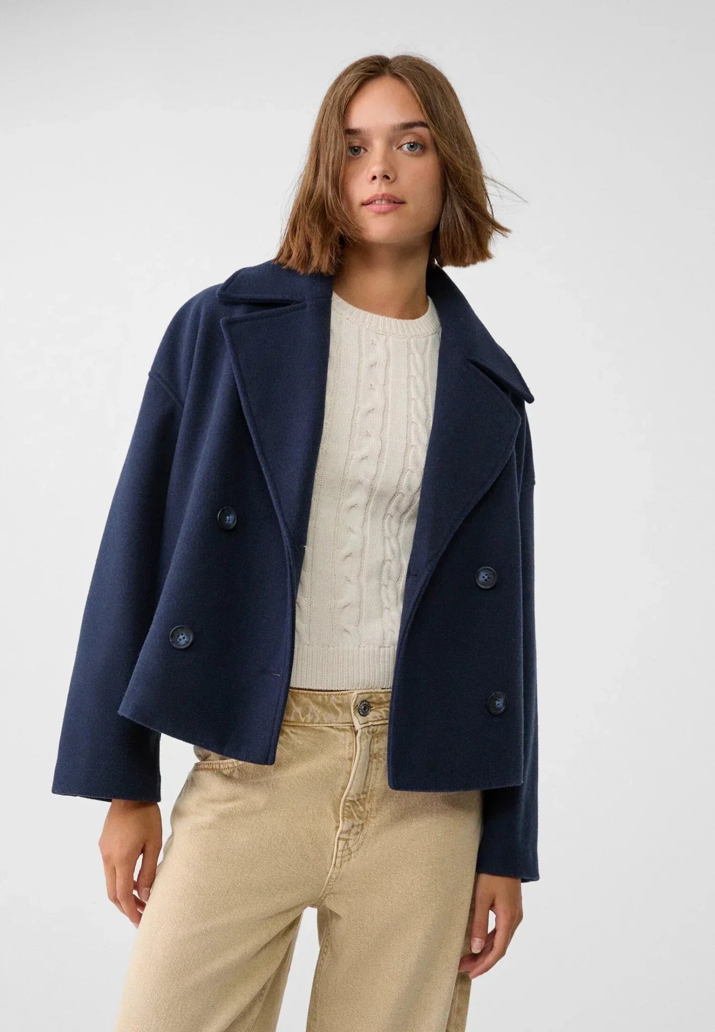 HARPER | Short jacket with double-breasted front