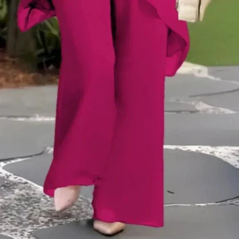 HERLENE | Set with wide-leg pants