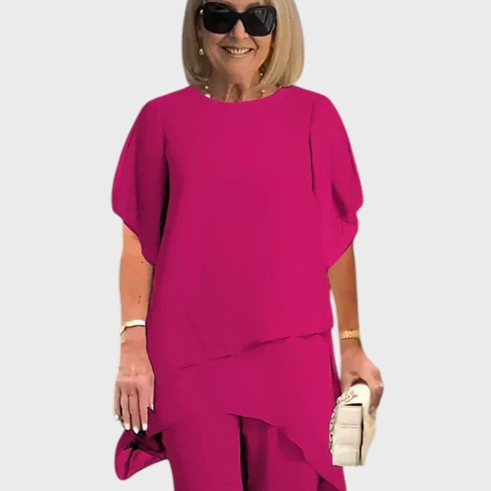NICOLETA | Sacou cu pantaloni palazzo drapatați - Liora București