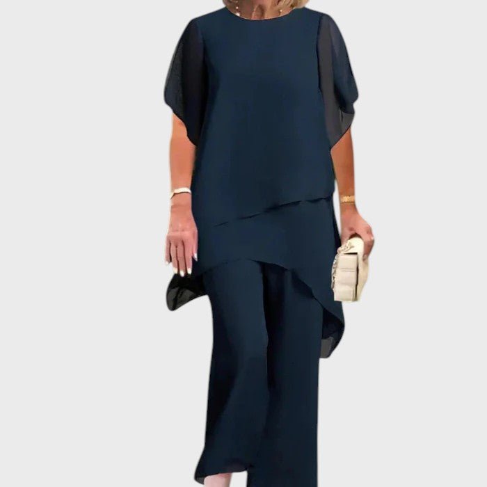 NICOLETA | Sacou cu pantaloni palazzo drapatați - Liora București