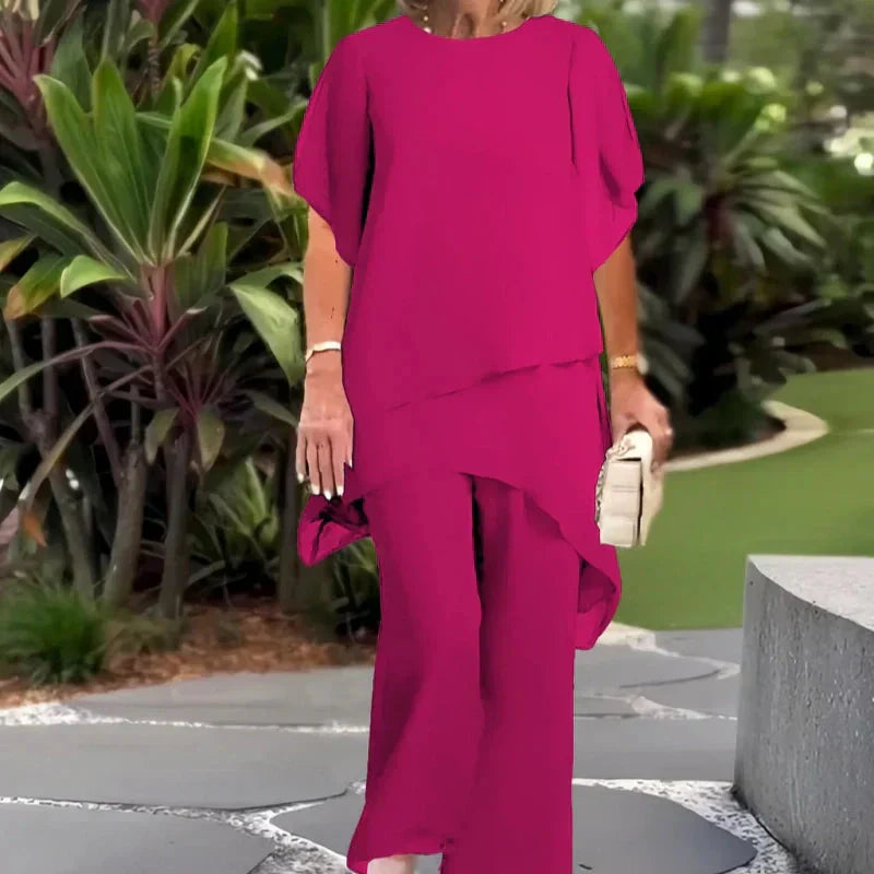 HERLENE | Set with wide-leg pants