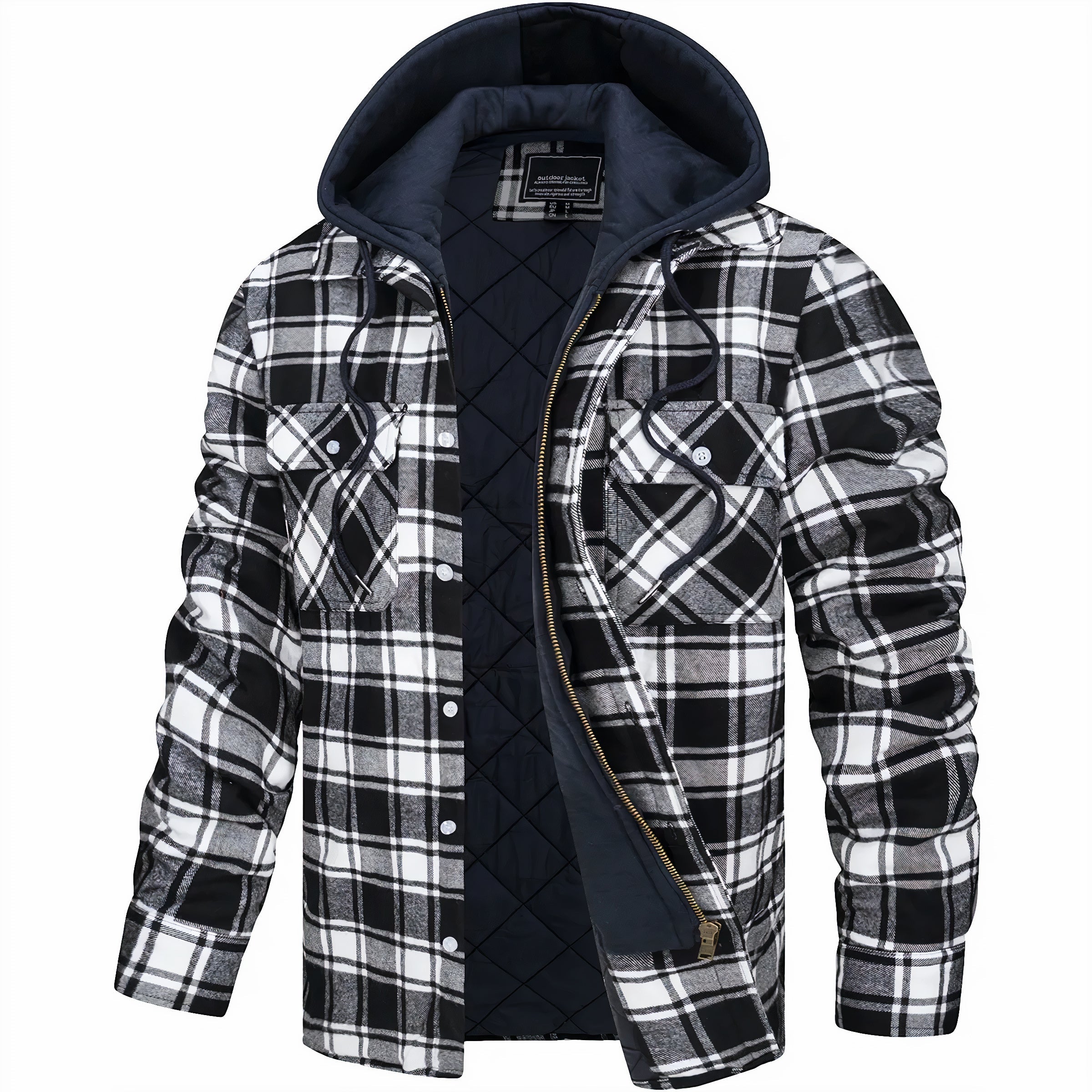 BEAU | Checked jacket with zip