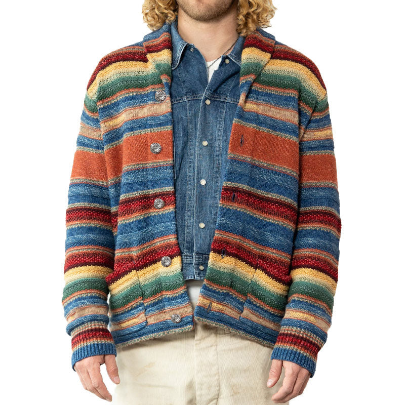 ORION | Cardigan with rainbow colourblock