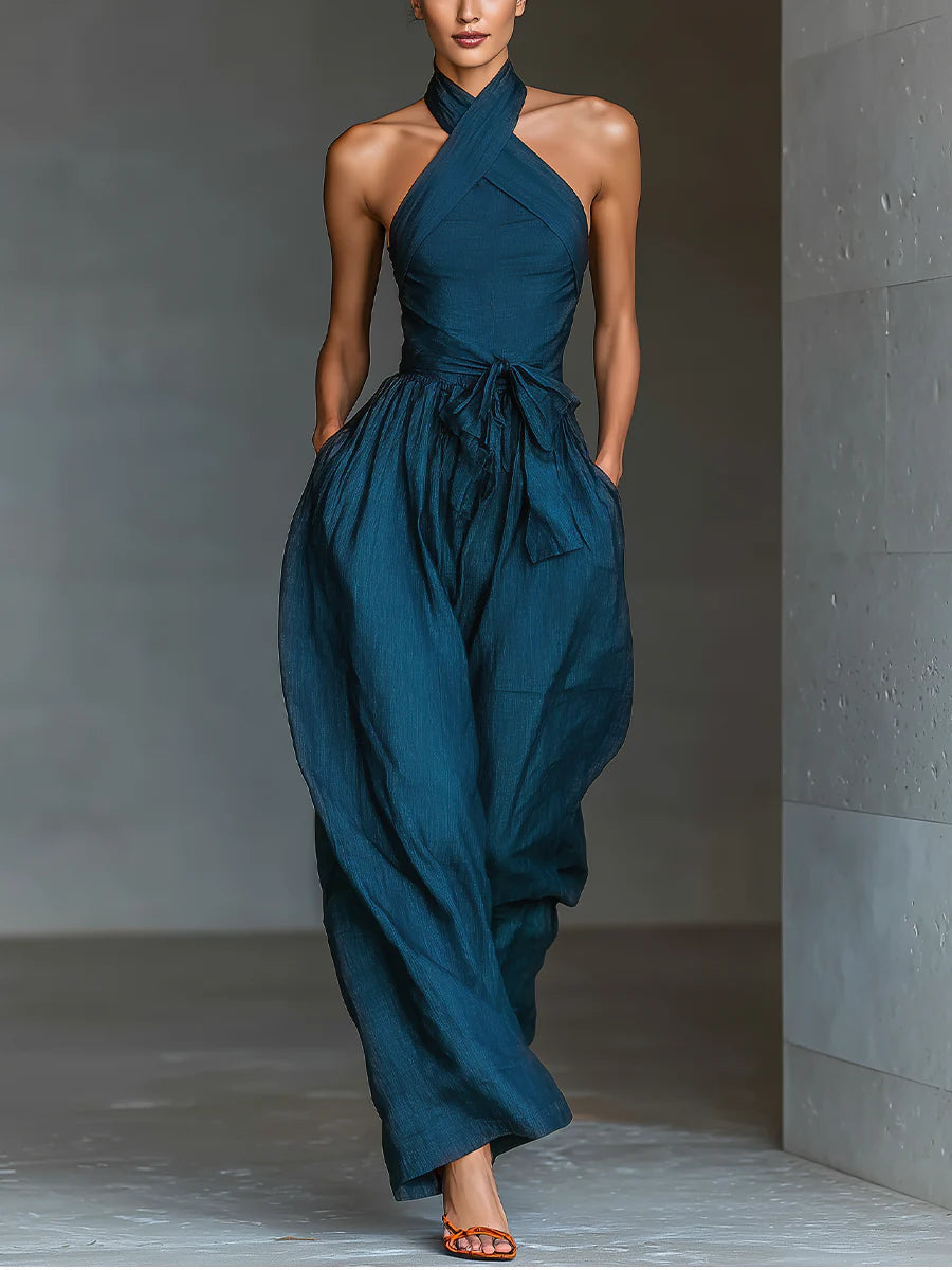 MOLLIE | Jumpsuit with wide-leg fit
