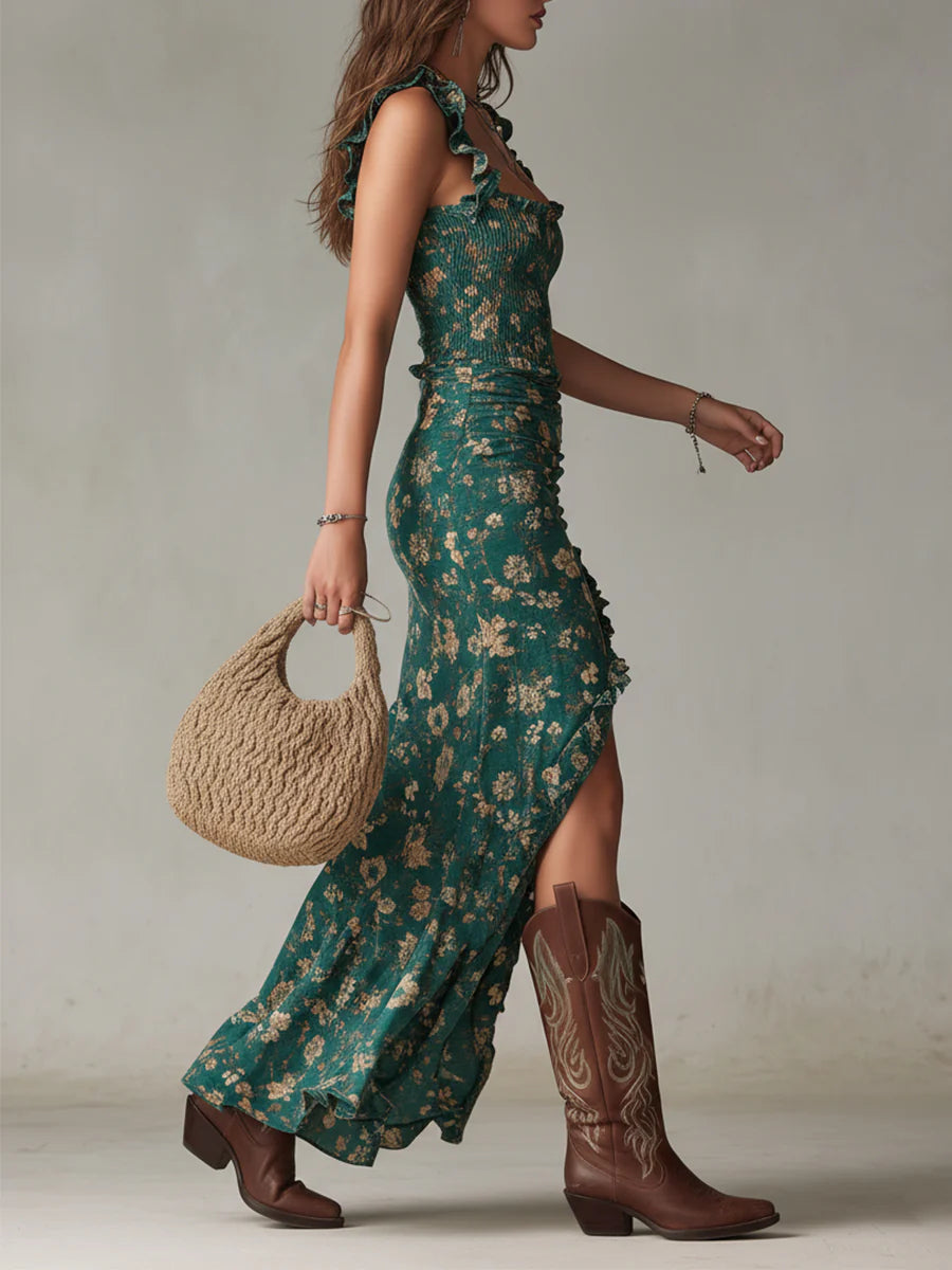 BIANCA | Midi dress with floral print
