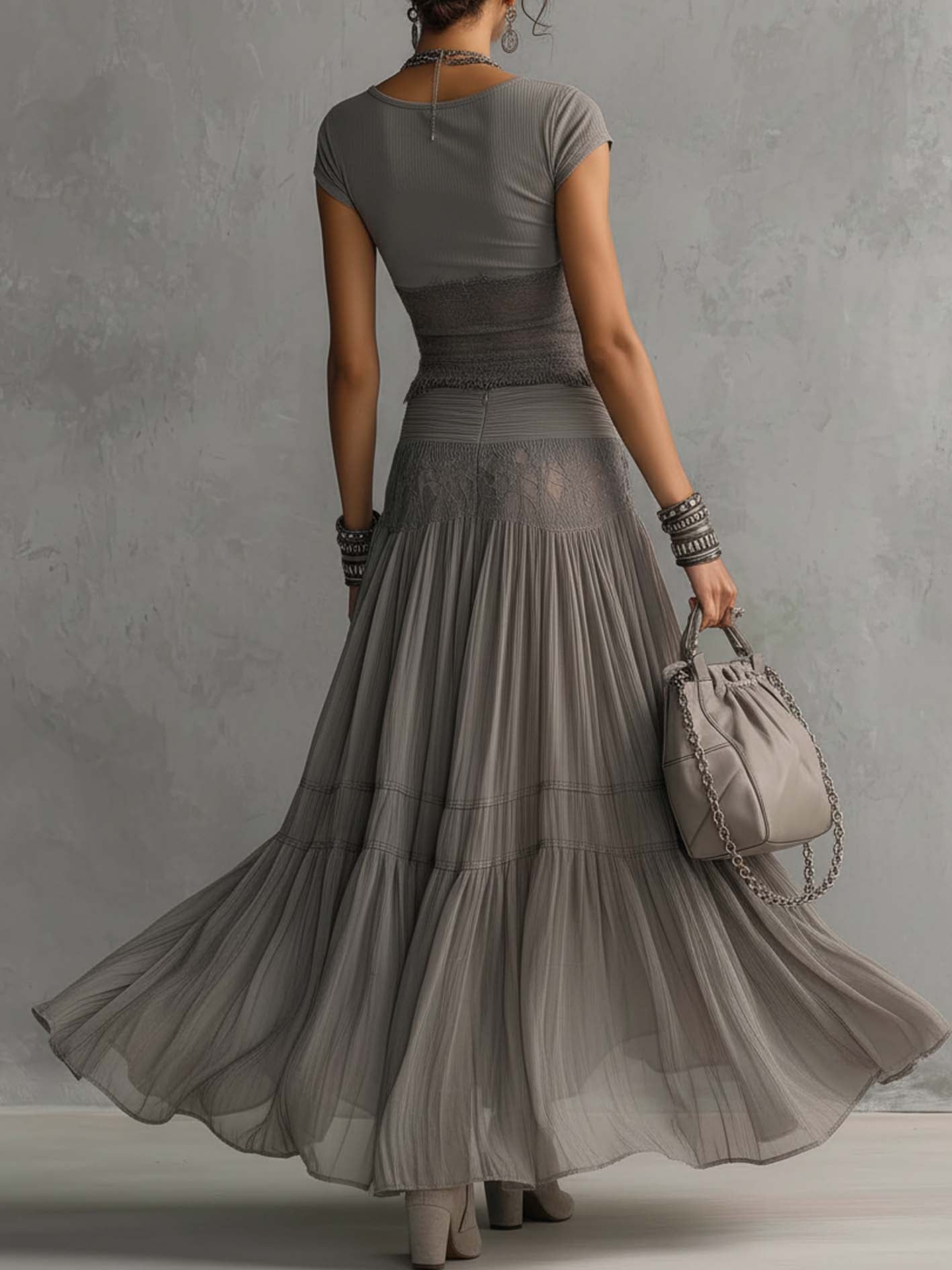 CATERINA | Co-ord set with pleated skirt