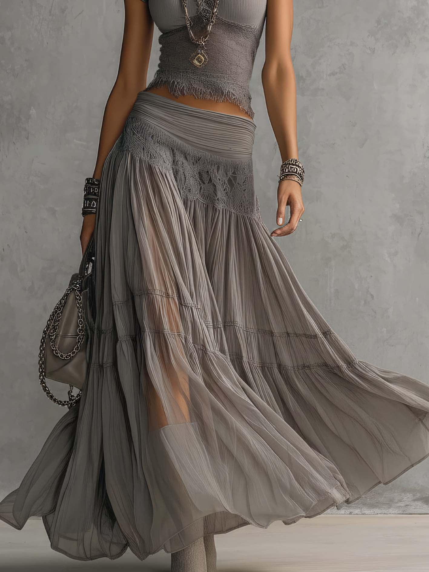 CATERINA | Co-ord set with pleated skirt