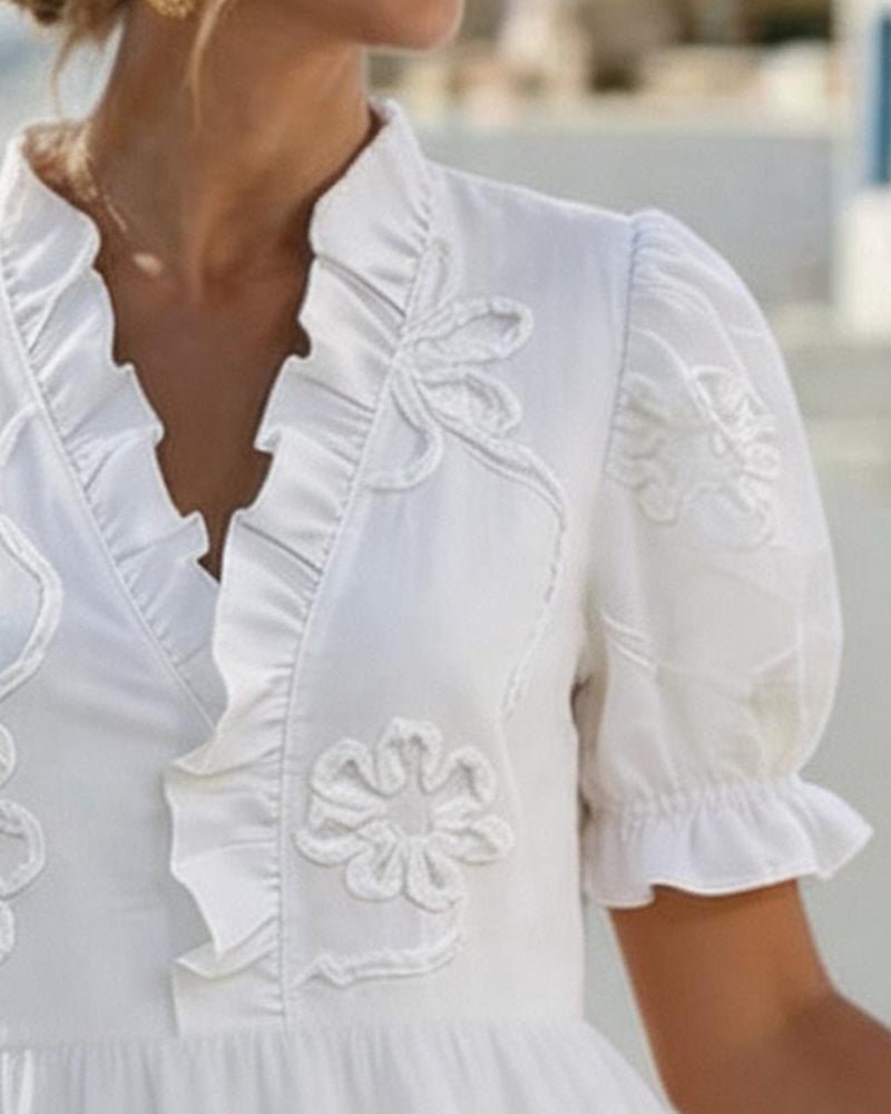 LARISA | Rochie cu mâneci bufante florală - Liora București