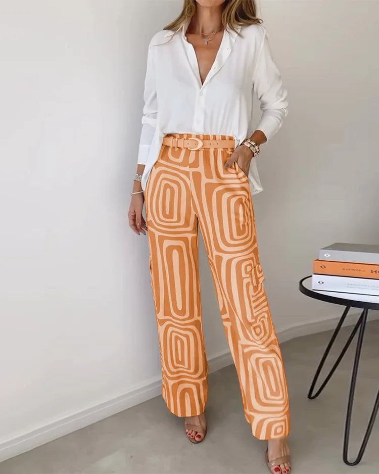 BROOKE | Set with relaxed-fit blouse and pants
