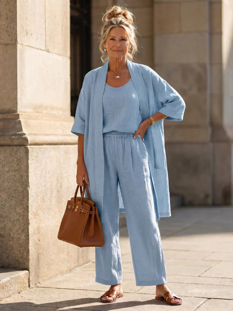 ISLA | Set with relaxed wide-leg pants