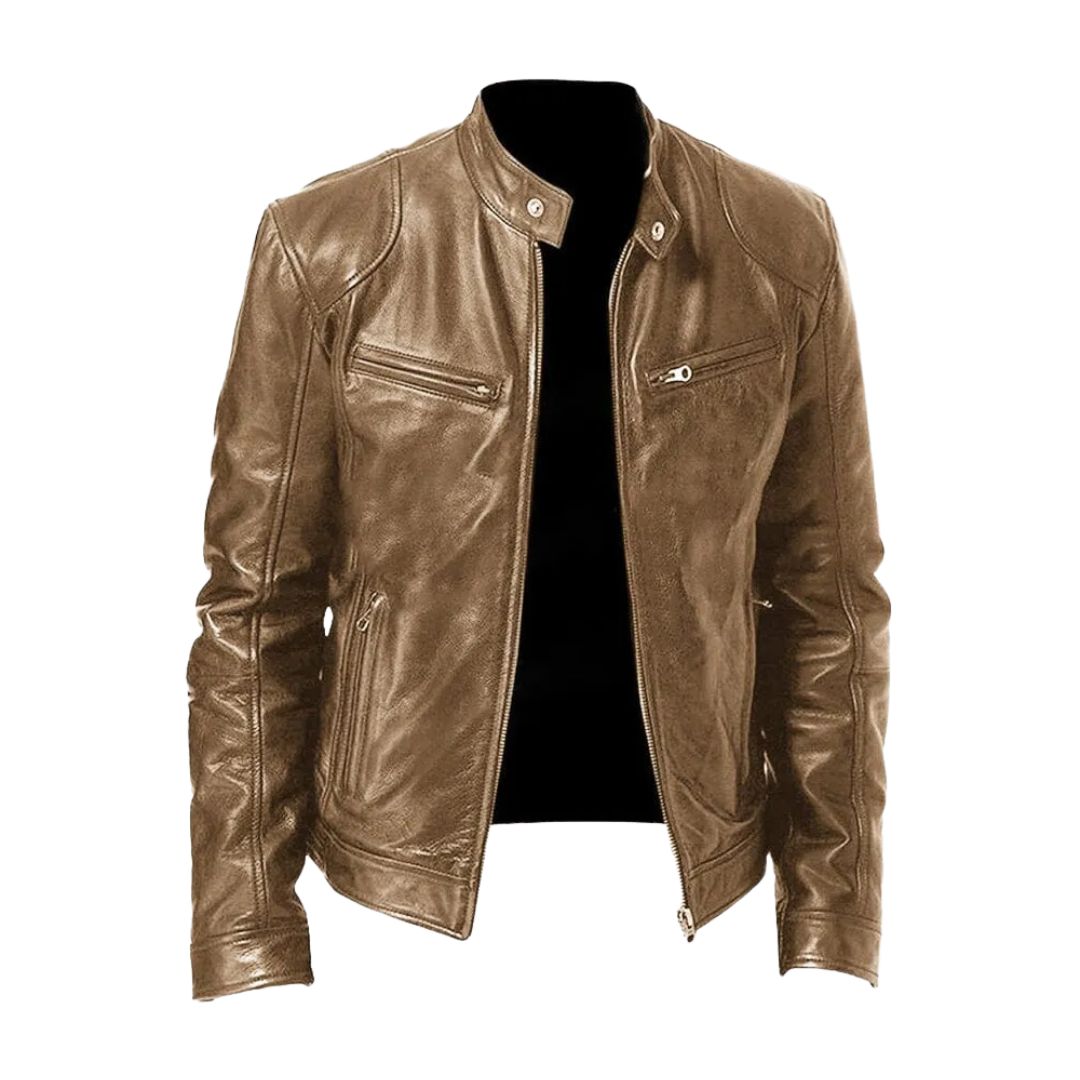 LALUNA | Leather jacket with relaxed fit