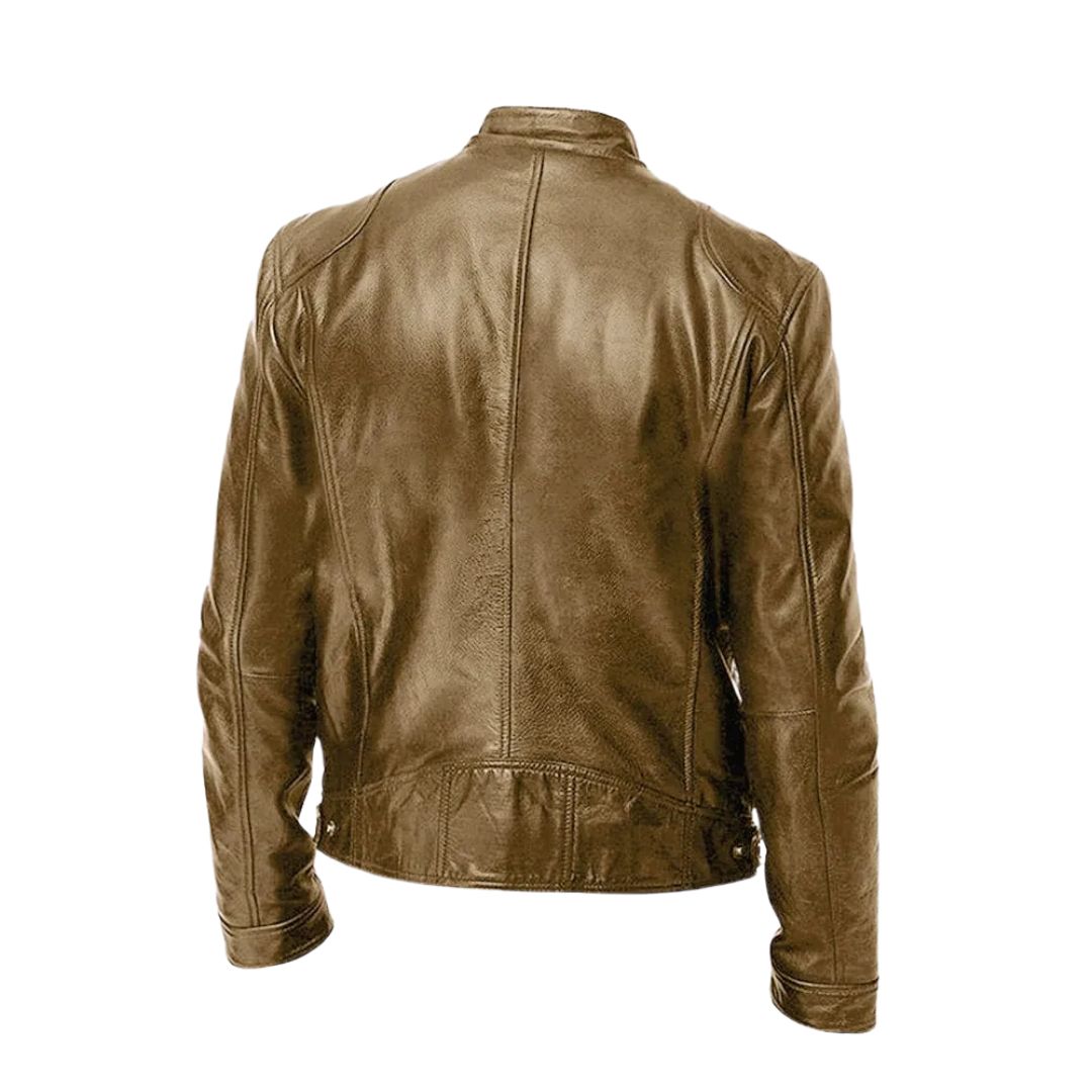 BLAKE | Leather jacket with relaxed fit