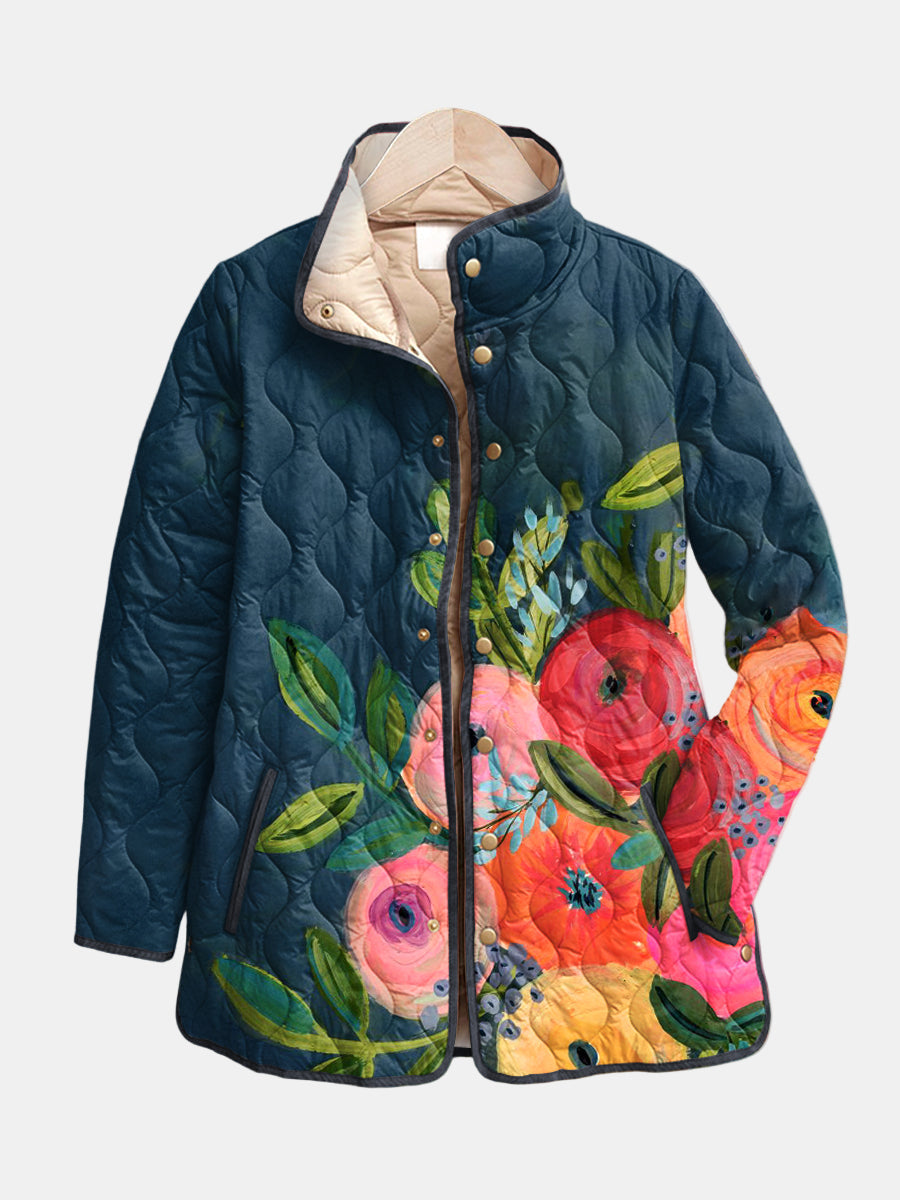 AMAYA | Quilted jacket with floral print