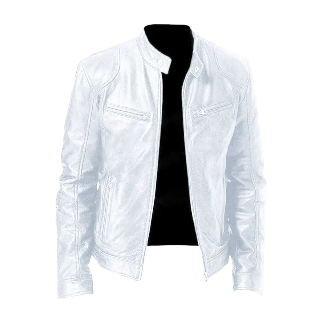 LALUNA | Leather jacket with relaxed fit
