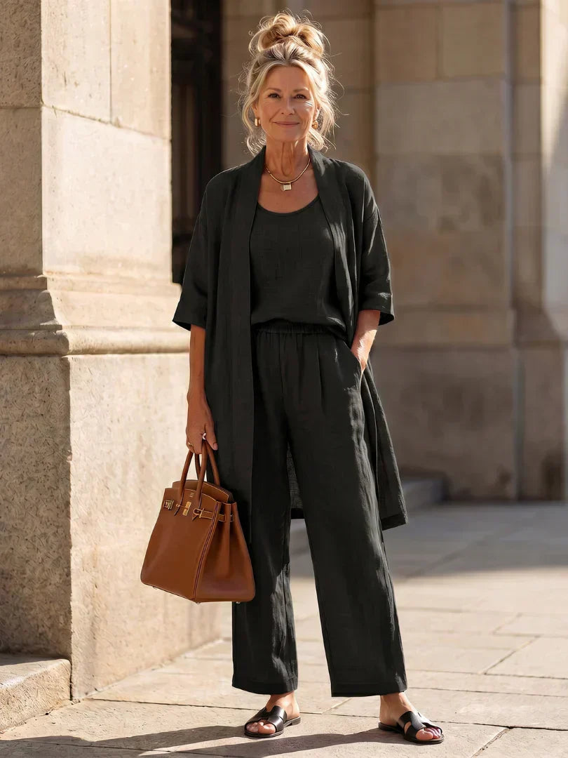 ISLA | Set with relaxed wide-leg pants