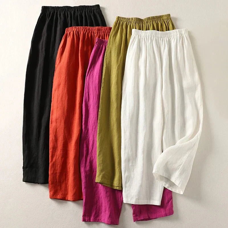 KARINA | Linen pants with relaxed fit – Pack of 5 - Liora Melbourne