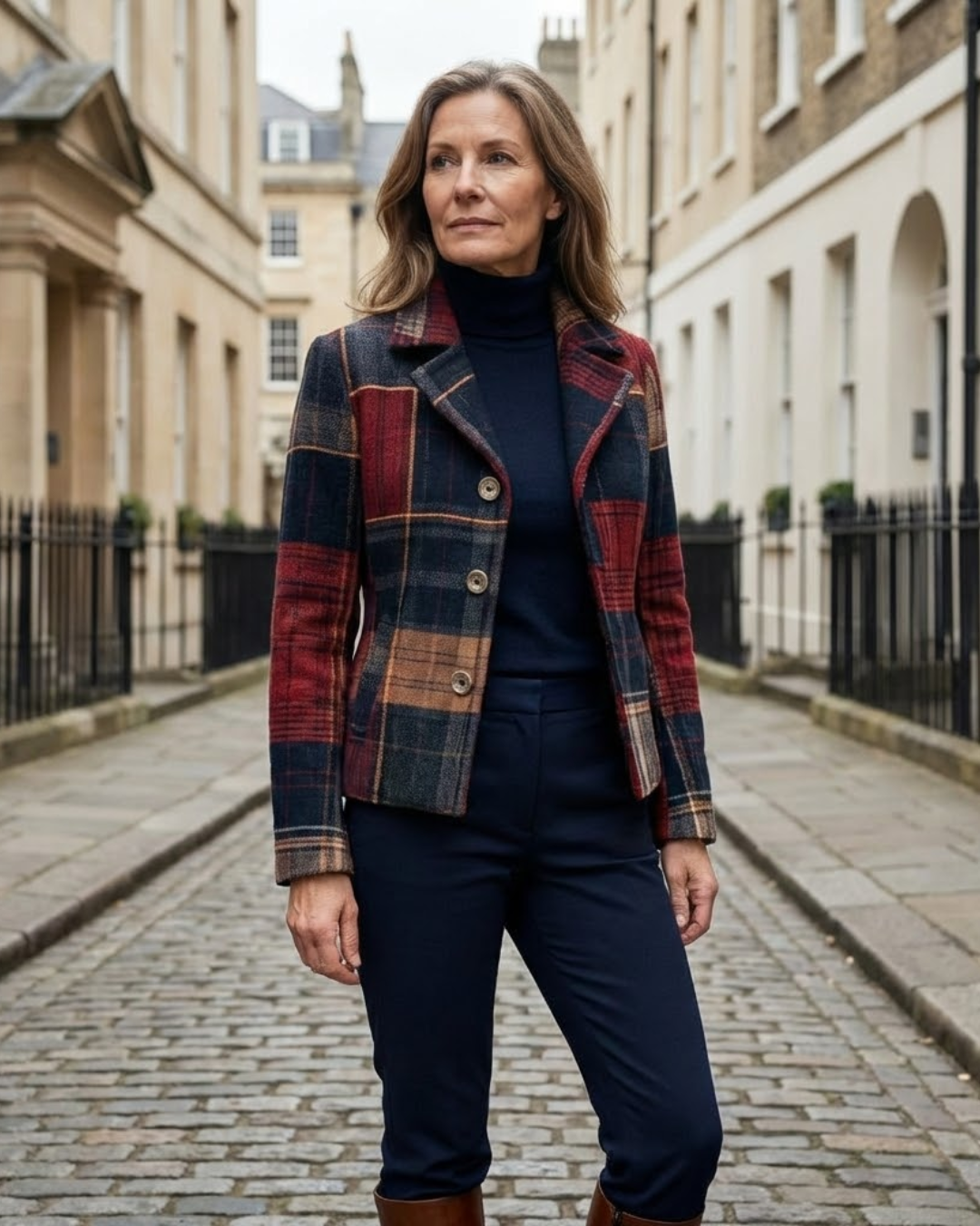 RUBY | Jacket with plaid pattern