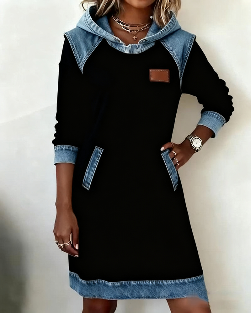 STELLA | Hoodie dress with contrast details