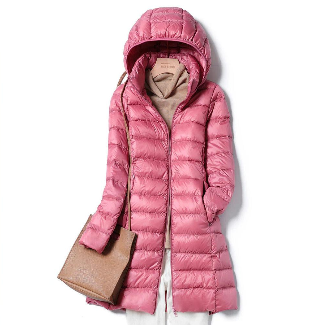 KATIE | Long puff jacket with longline silhouette