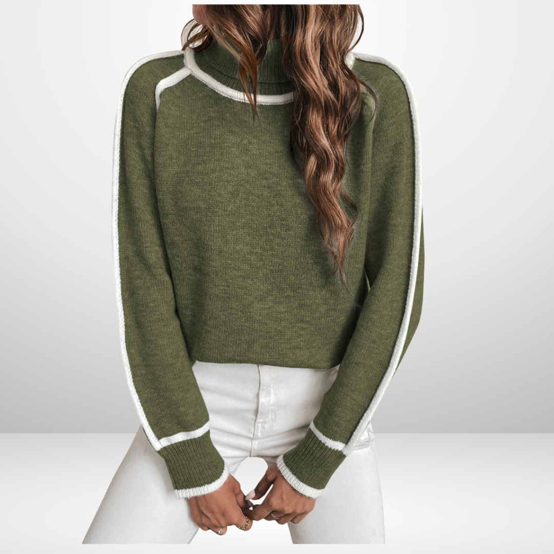 VERA | Turtleneck jumper with pattern detail