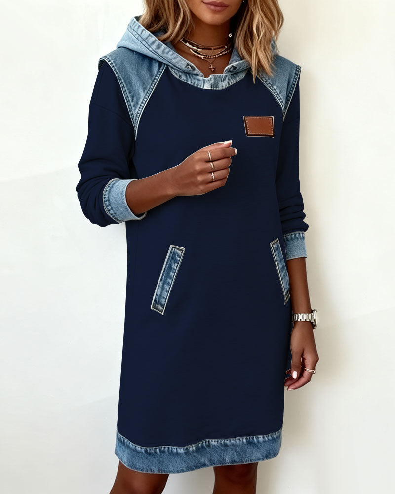 STELLA | Hoodie dress with contrast details
