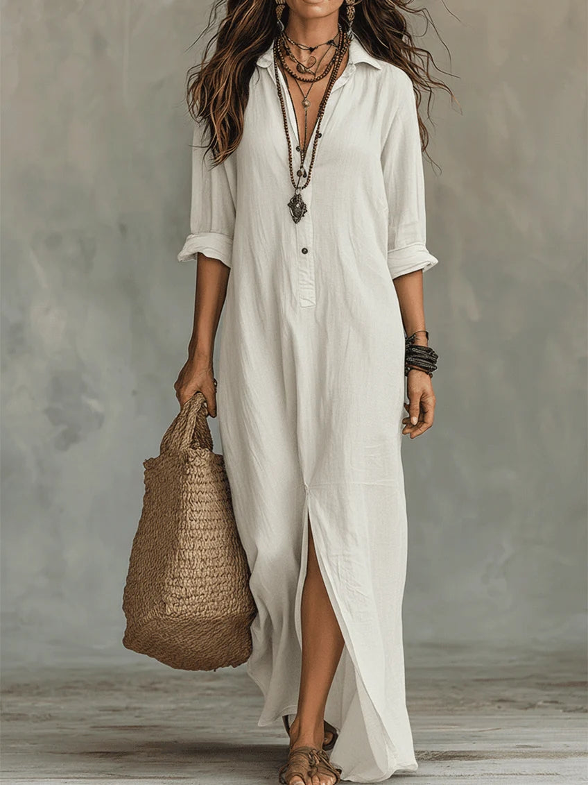 ALESSIA | Maxi dress with button detailing