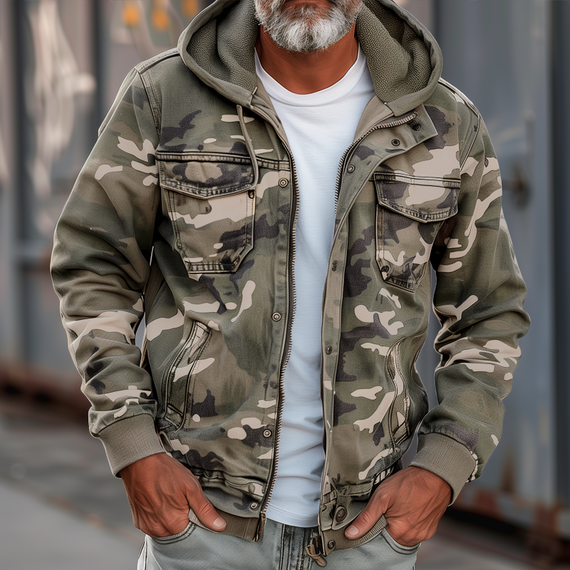 RYDER | Cargo jacket with camouflage print