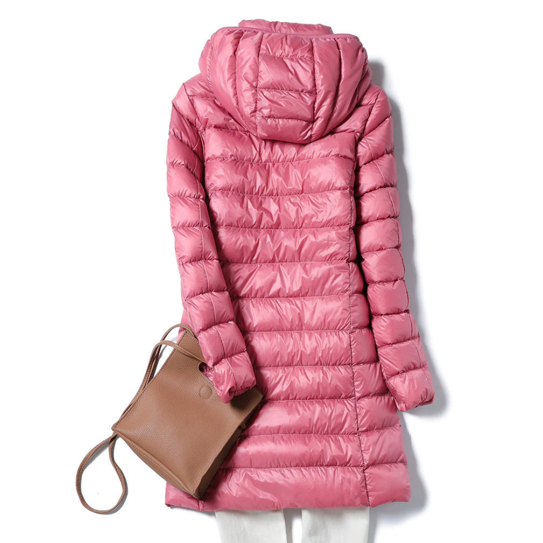 KATIE | Long puff jacket with longline silhouette