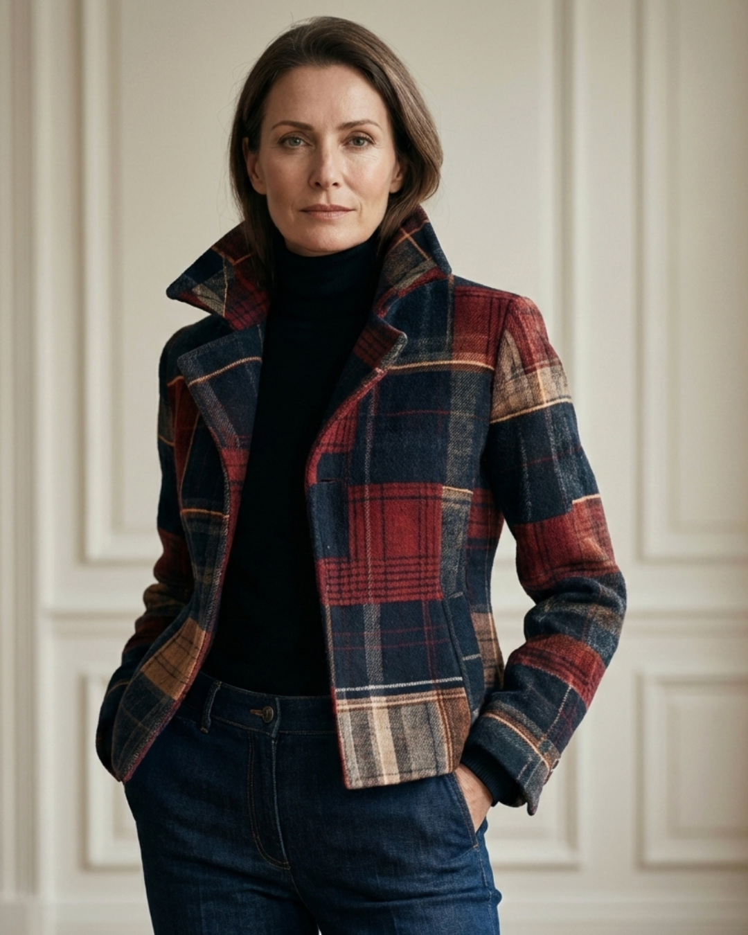 RUBY | Jacket with plaid pattern