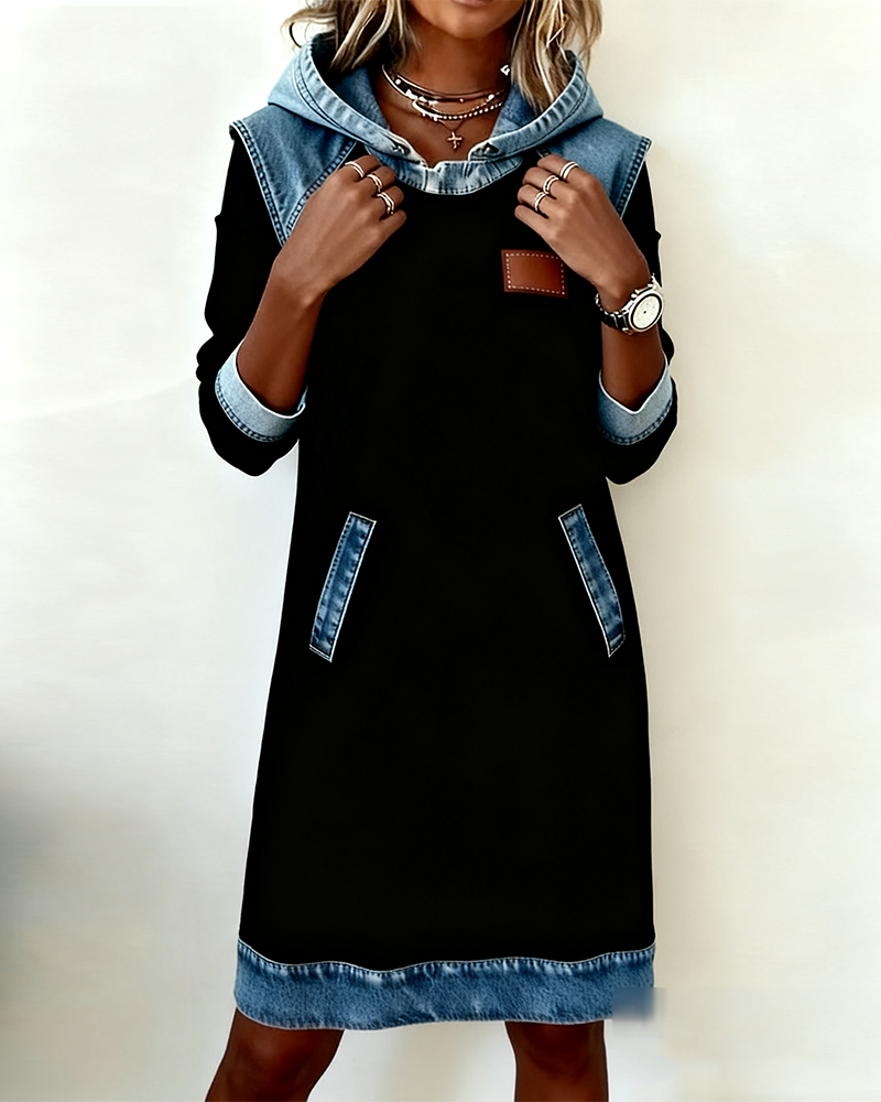 STELLA | Hoodie dress with contrast details