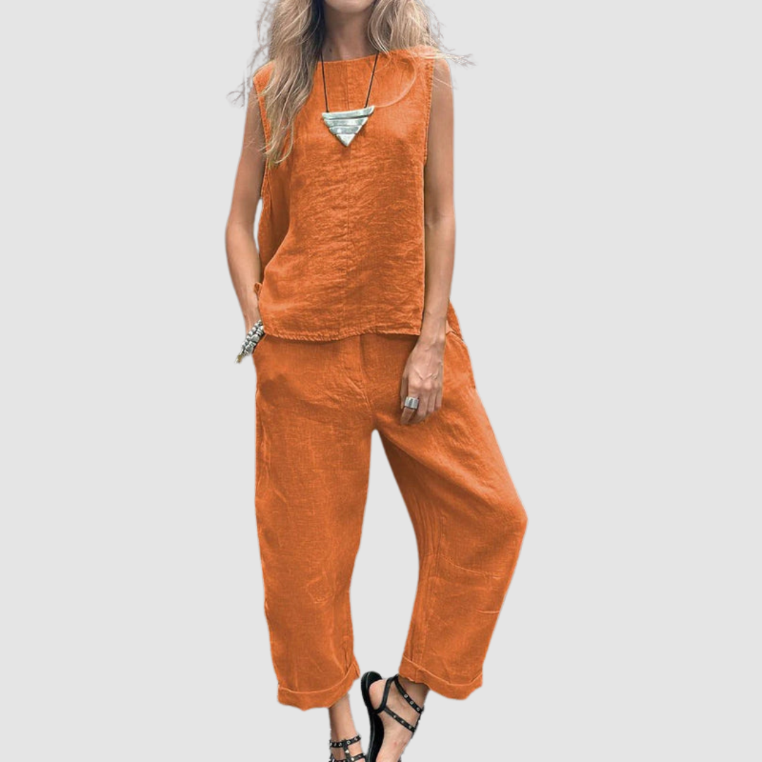 SUZETTE | Set with wide-leg pants