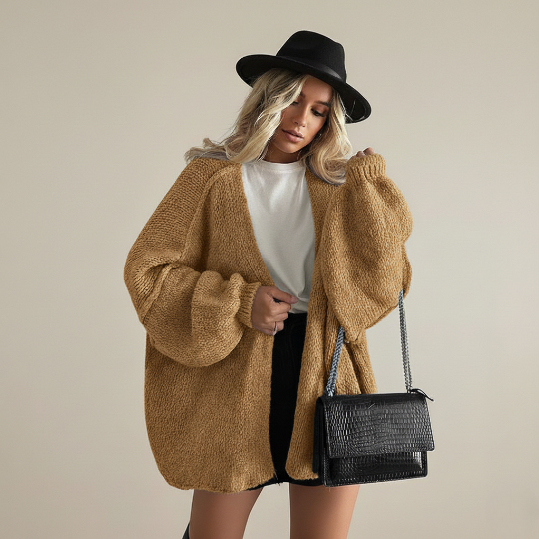 SUMMER | Oversized cardigan with dropped shoulders