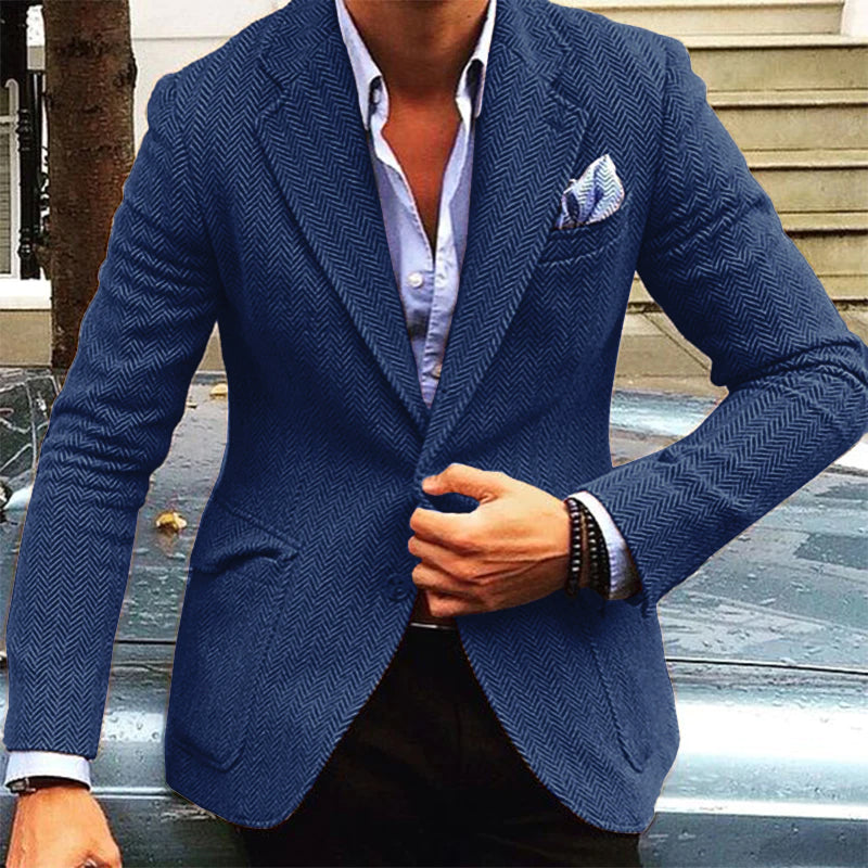 THEO | Blazer with herringbone pattern