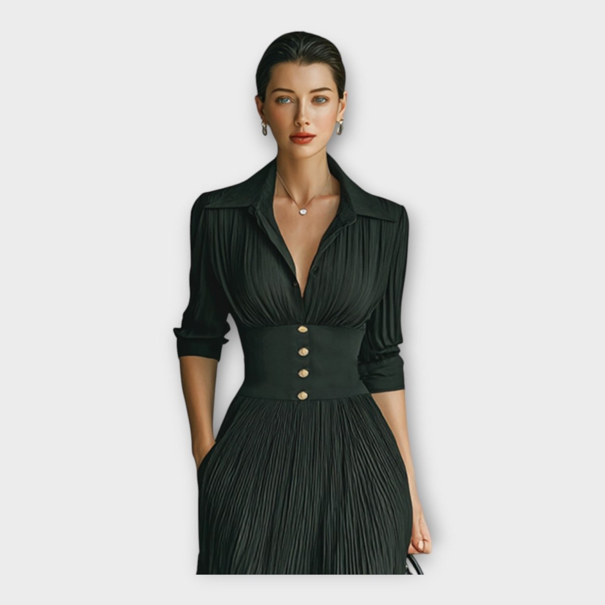 LORENA | Rochie lungă plisată - Liora București