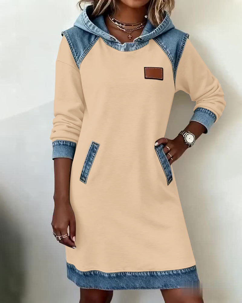 STELLA | Hoodie dress with contrast details