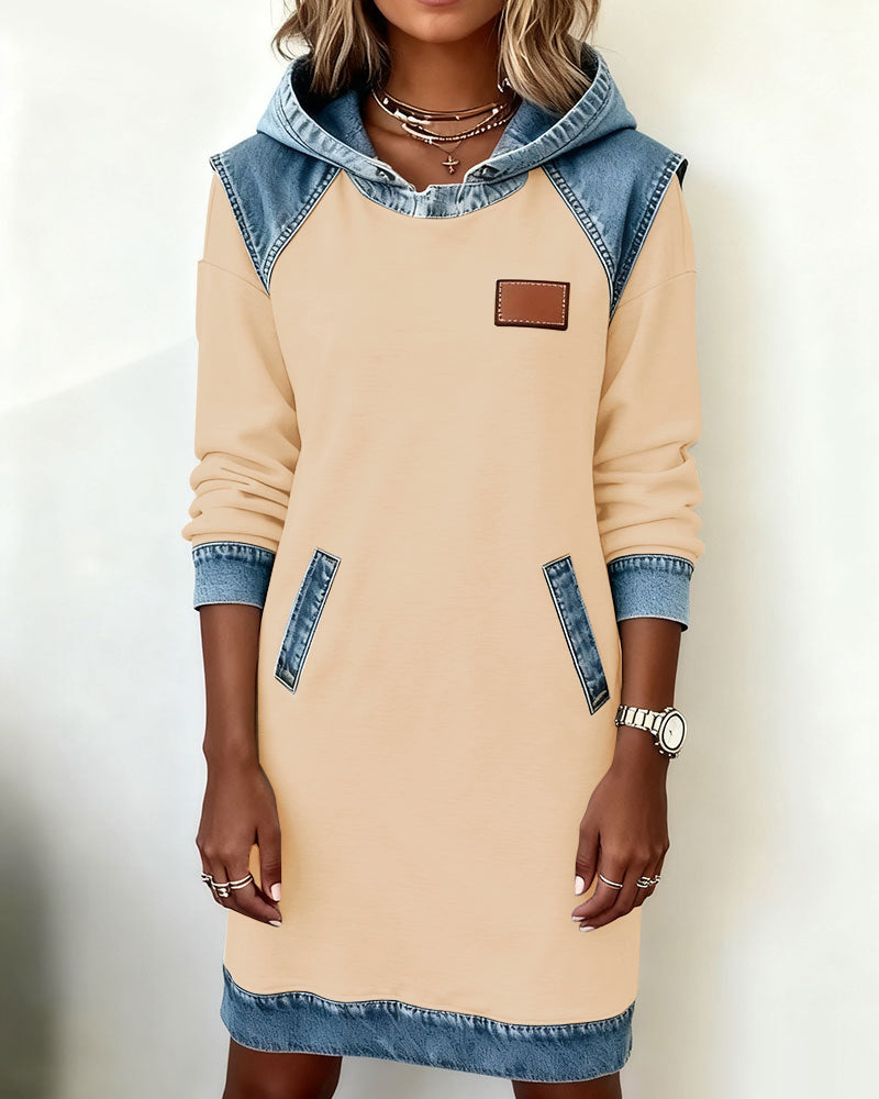 STELLA | Hoodie dress with contrast details