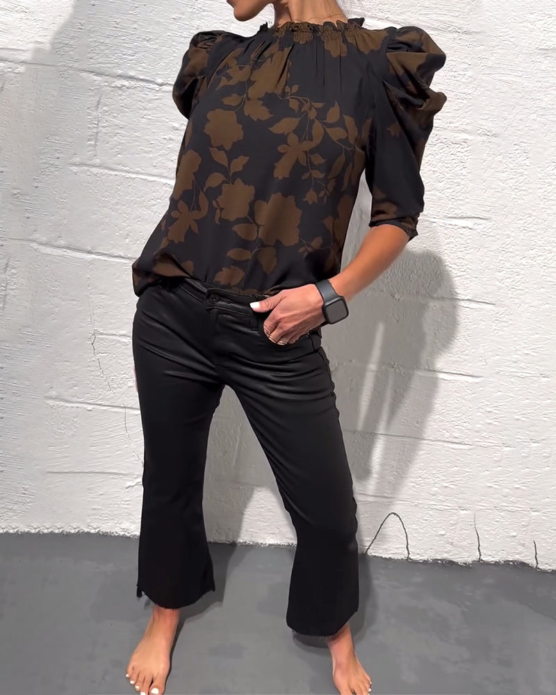 SUMMER | Blouse with puff sleeves